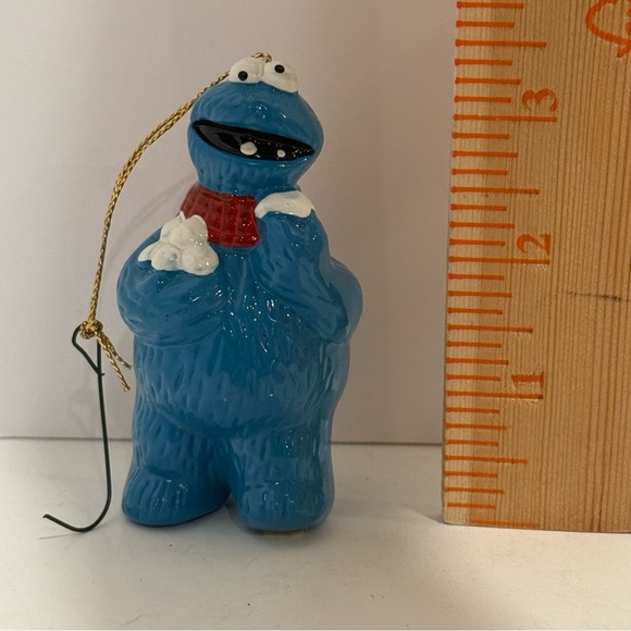 Vintage Sesame Street Cookie Monster Amd Big Ceramic Christmas Figurine Ornament - Picture 14 of 14